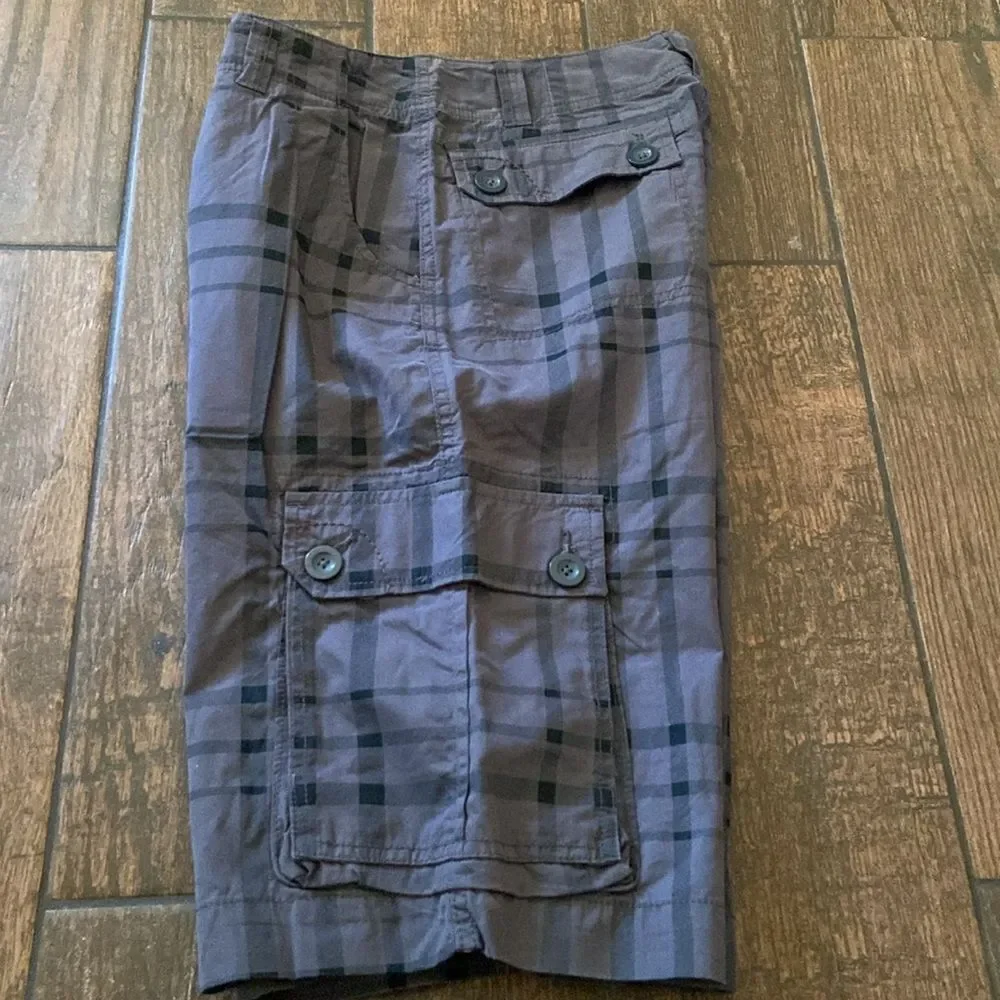 Arizona Jean Company Grey Charcoal Cargo Shorts Relaxed Fit Sz 30 New No Tag